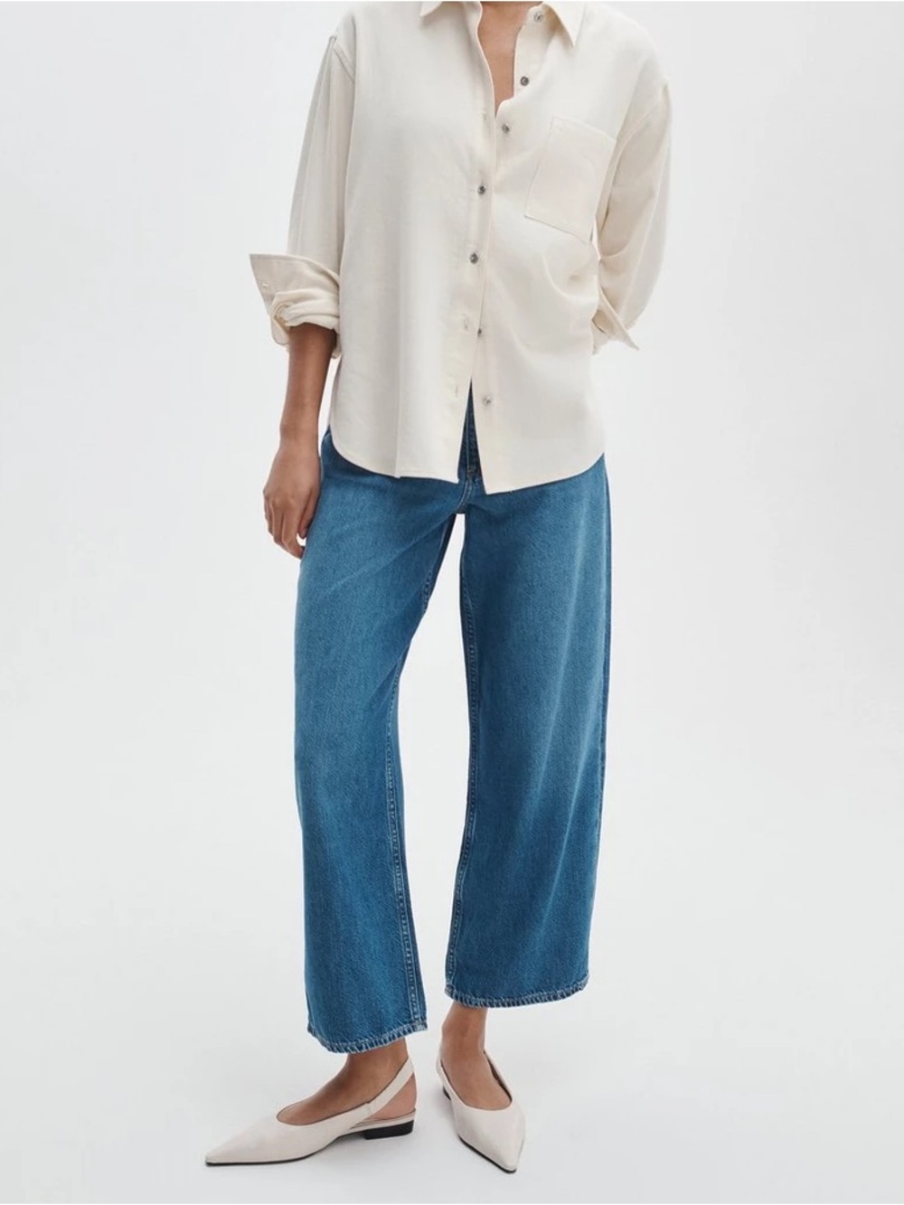 rag & bone andi high rise ankle wide leg dark wash